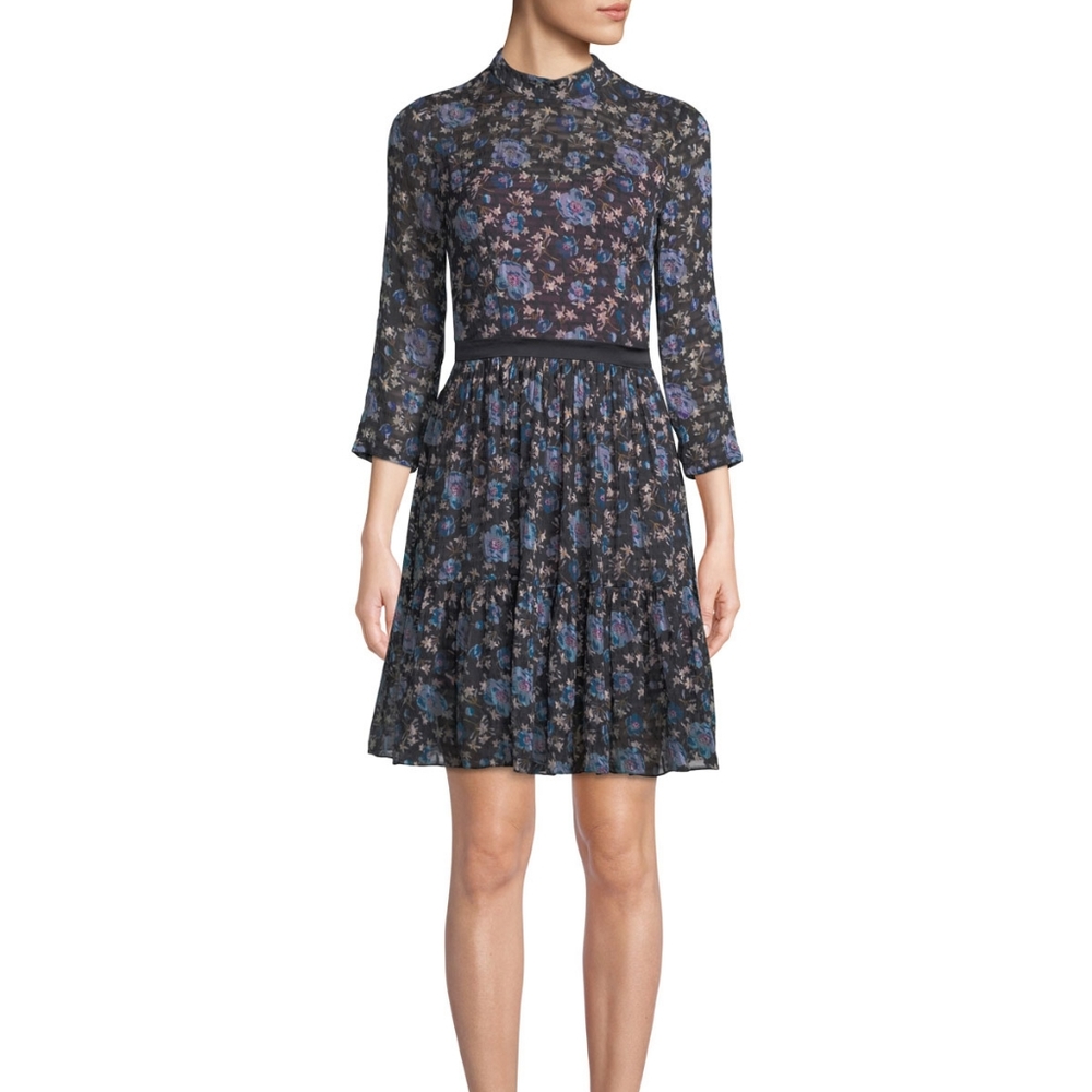 Rebecca Taylor Solstice Floral Clip Dress